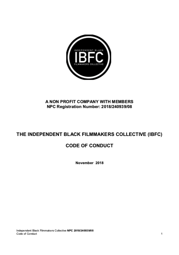 IBFC Code of Conduct